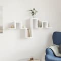 Miniatyrbilde 2 av 10: vidaXL Vegghylle hvit 104,5x10x43 cm sponplate