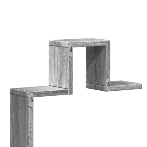 vidaXL Vegghylle grå sonoma 104,5x10x43 cm konstruert tre