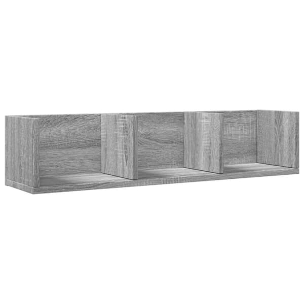 vidaXL Seinäkaapit 2 kpl harmaa Sonoma 75x18x16,5 cm tekninen puu