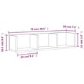 Miniatyrbilde 9 av 10: vidaXL Veggskap svart 75x18x16,5 cm konstruert tre