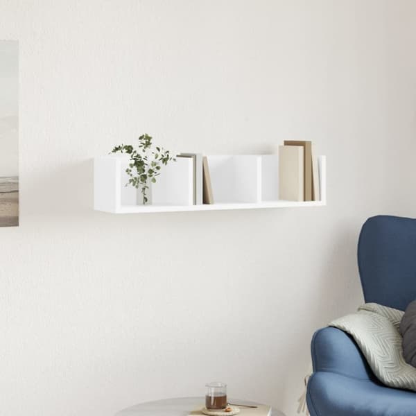 vidaXL Väggskåp vit 75x18x16,5 cm konstruerat trä