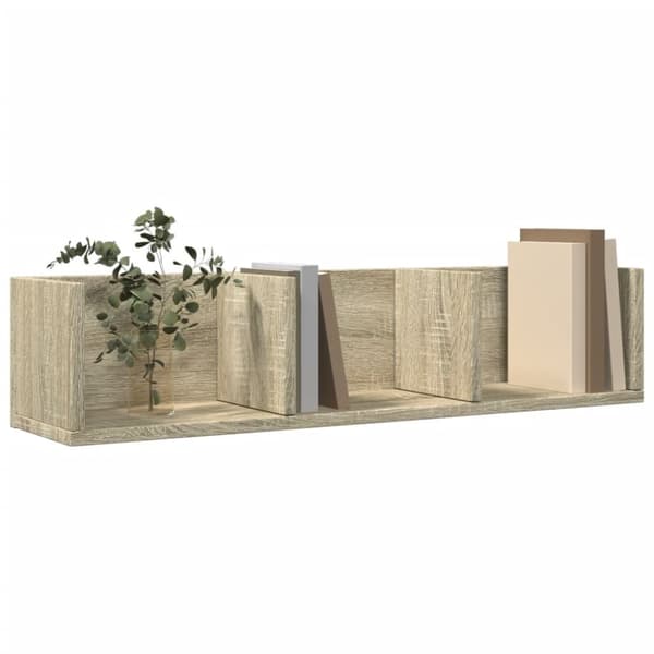 vidaXL vægskabe 2 stk. 75x18x16,5 cm konstrueret træ sonoma-eg