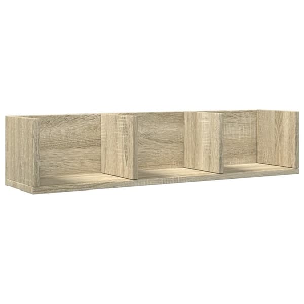 vidaXL vægskabe 2 stk. 75x18x16,5 cm konstrueret træ sonoma-eg