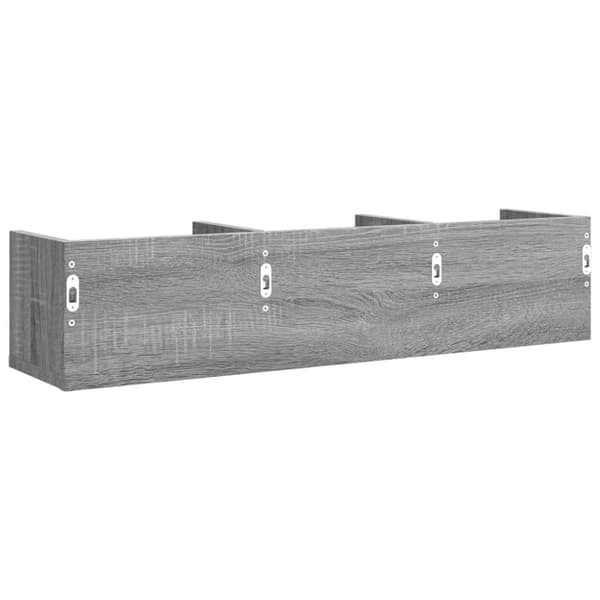 vidaXL TV-seinäkaappi harmaa Sonoma 75x18x16,5 cm tekninen puu