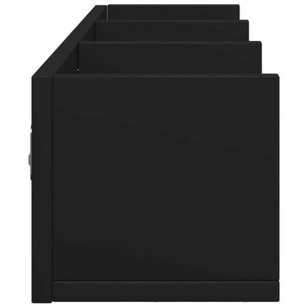 vidaXL vægskabe 2 stk. 75x18x16,5 cm konstrueret træ sort