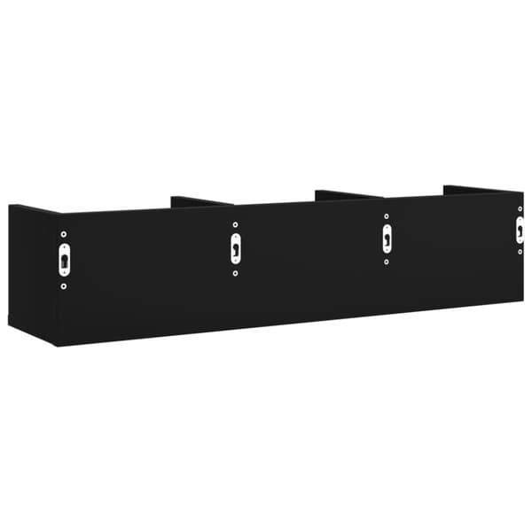 vidaXL vægskabe 2 stk. 75x18x16,5 cm konstrueret træ sort