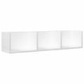 Miniatyrbilde 5 av 11: vidaXL Veggskap 2 stk hvit 75x18x16,5 cm konstruert tre