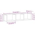 Miniatyrbilde 10 av 11: vidaXL Veggskap 2 stk hvit 75x18x16,5 cm konstruert tre