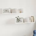 Miniatyrbilde 11 av 11: vidaXL Veggskap 2 stk hvit 75x18x16,5 cm konstruert tre