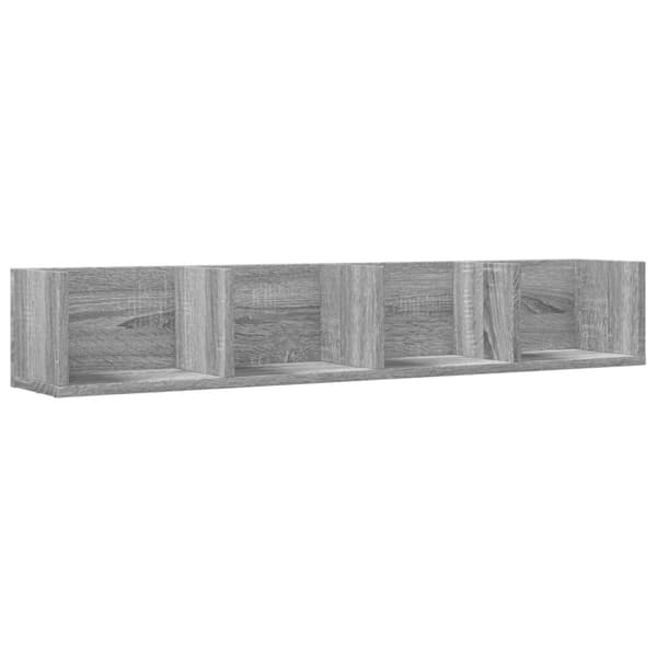 vidaXL Veggskap 2 stk grå sonoma 99x18x16,5 cm konstruert tre