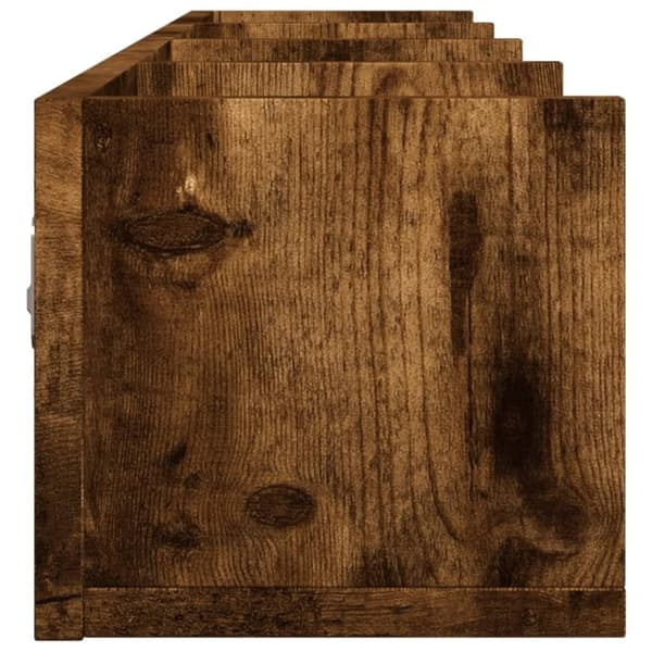 vidaXL vægskabe 2 stk. 99x18x16,5 cm konstrueret træ røget eg