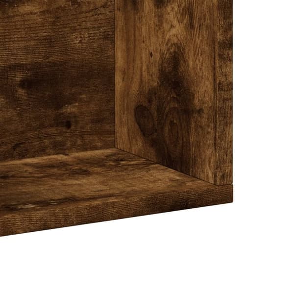 vidaXL vægskabe 2 stk. 99x18x16,5 cm konstrueret træ røget eg