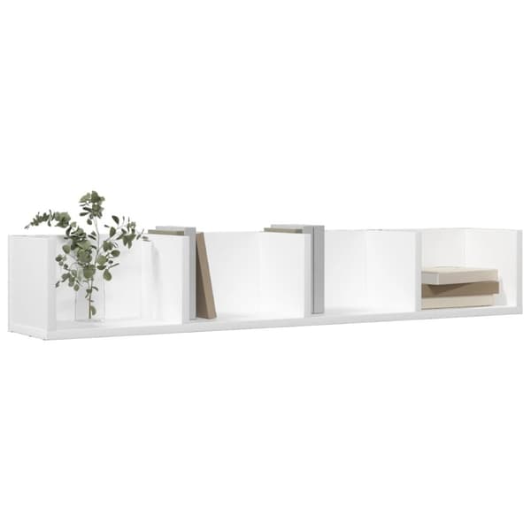 vidaXL vægskabe 2 stk. 99x18x16,5 cm konstrueret træ hvid