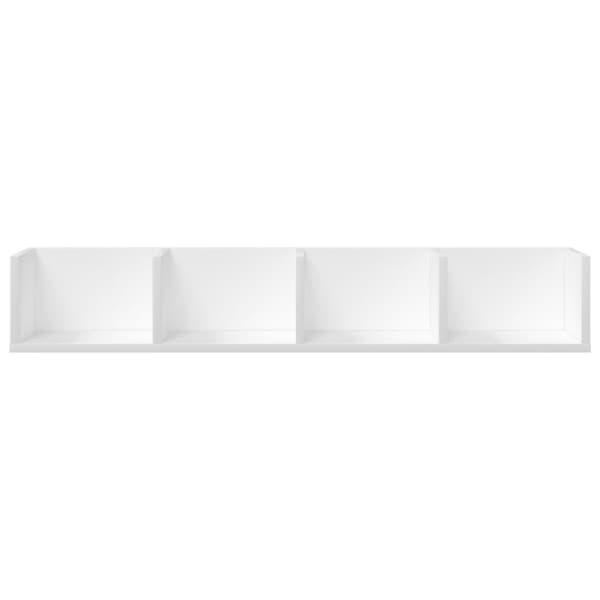 vidaXL Veggskap 2 stk hvit 99x18x16,5 cm konstruert tre