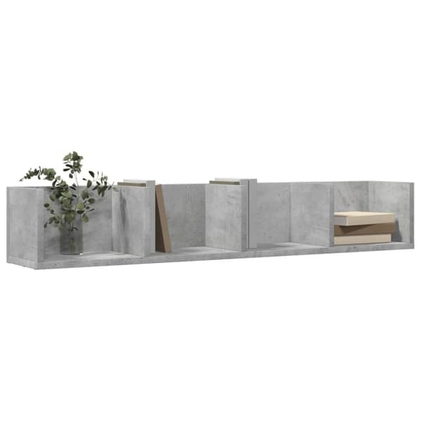vidaXL Väggskåp betonggrå 99x18x16,5 cm konstruerat trä