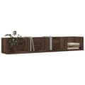 Miniatyrbilde 3 av 11: vidaXL Veggskap 2 stk brun eik 99x18x16,5 cm konstruert tre