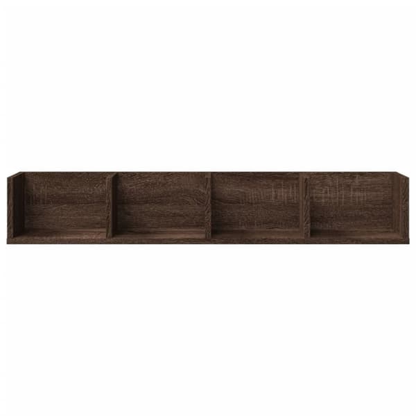 vidaXL Veggskap 2 stk brun eik 99x18x16,5 cm konstruert tre