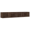 Miniatyrbilde 5 av 11: vidaXL Veggskap 2 stk brun eik 99x18x16,5 cm konstruert tre
