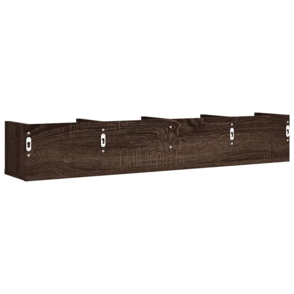 vidaXL Veggskap 2 stk brun eik 99x18x16,5 cm konstruert tre