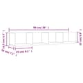 Miniatyrbilde 10 av 11: vidaXL Veggskap 2 stk brun eik 99x18x16,5 cm konstruert tre