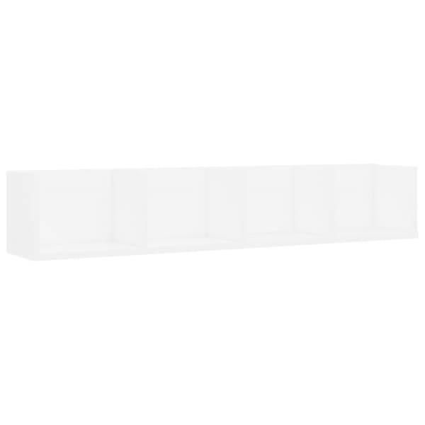 vidaXL CD-hylla vit 100x18x18 cm spånskiva -  Vägghyllor & fönsterbrädor