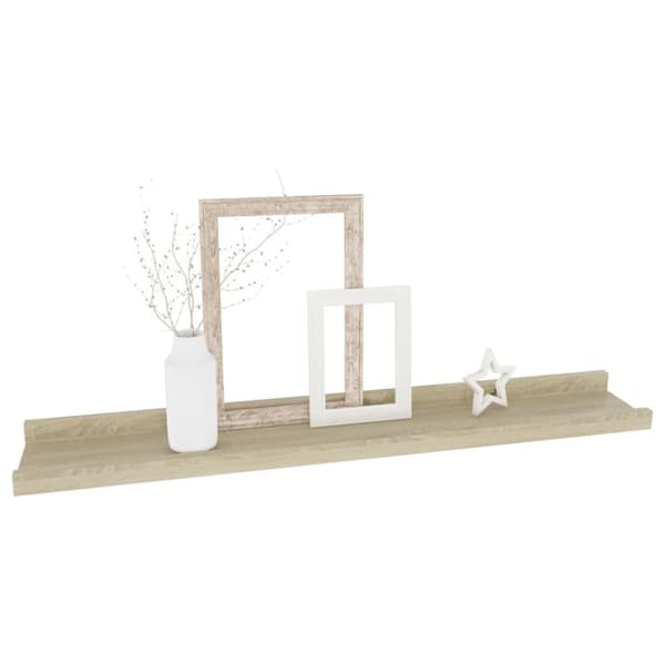 vidaXL væghylder 2 stk. 60x9x3 cm sonoma-eg -  Væghylder & smalle hylder