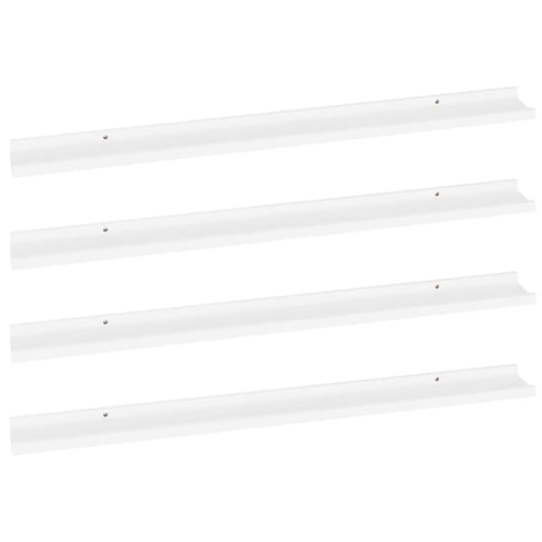 vidaXL Vägghyllor 4 st vit 100x9x3 cm - Vägghyllor & fönsterbrädor