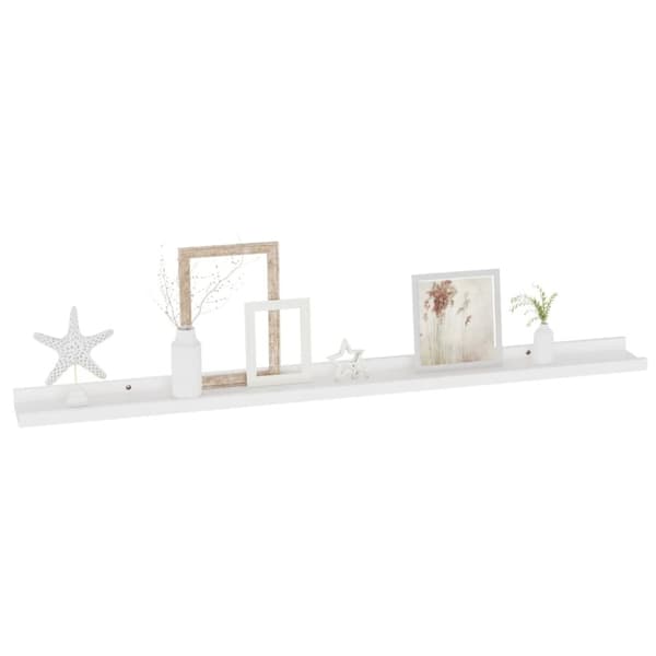 vidaXL Vägghyllor 4 st vit 100x9x3 cm -  Vägghyllor & fönsterbrädor