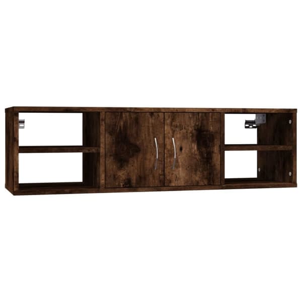 vidaXL væghylde 102x30x29 cm konstrueret træ røget eg - Væghylder & smalle hylder