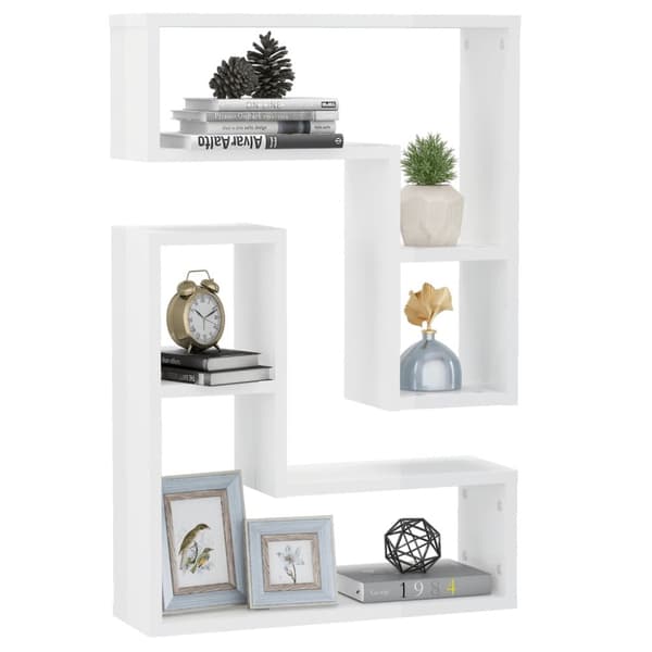vidaXL væghylder 2 stk. 50x15x50 cm spånplade hvid højglans -  Væghylder & smalle hylder