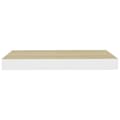 Pikkukuva 6 / 9: vidaXL Kelluvat seinähyllyt 2 kpl tammi ja valkoinen 40x23x3,8 cm MDF -  Seinähyllyt