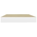 Pikkukuva 7 / 9: vidaXL Kelluvat seinähyllyt 2 kpl tammi ja valkoinen 40x23x3,8 cm MDF -  Seinähyllyt