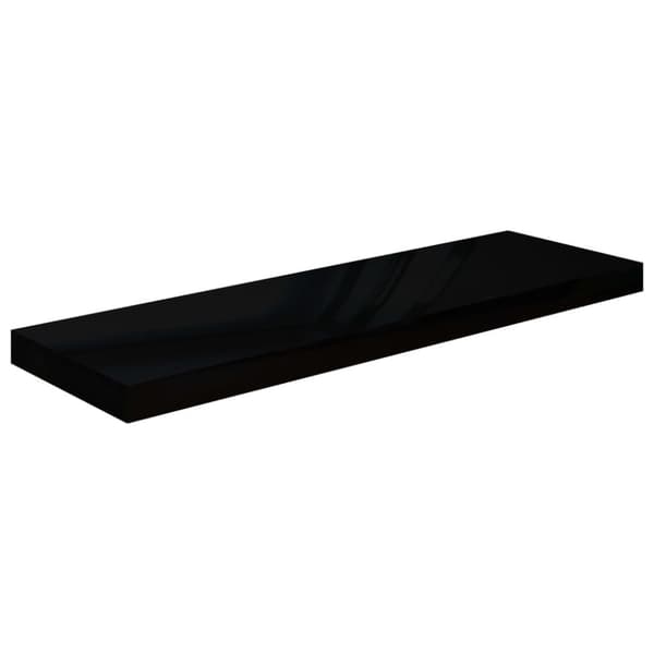 vidaXL Kelluvat seinähyllyt 2kpl korkeakiilto musta 80x23,5x3,8 cm MDF - Seinähyllyt
