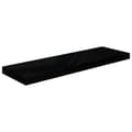 Pikkukuva 4 / 9: vidaXL Kelluvat seinähyllyt 2kpl korkeakiilto musta 80x23,5x3,8 cm MDF -  Seinähyllyt