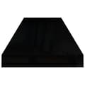 Pikkukuva 6 / 9: vidaXL Kelluvat seinähyllyt 2kpl korkeakiilto musta 80x23,5x3,8 cm MDF -  Seinähyllyt