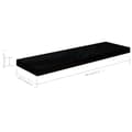 Pikkukuva 9 / 9: vidaXL Kelluvat seinähyllyt 2kpl korkeakiilto musta 80x23,5x3,8 cm MDF -  Seinähyllyt