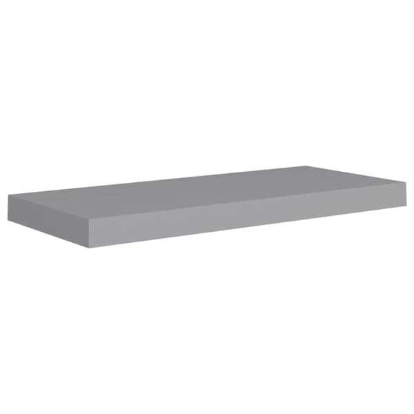 vidaXL Svävande vägghyllor 2 st grå 60x23,5x3,8 cm MDF - Vägghyllor & fönsterbrädor