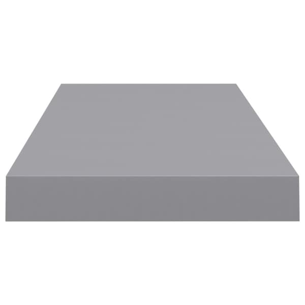 vidaXL Svävande vägghyllor 2 st grå 60x23,5x3,8 cm MDF - Vägghyllor & fönsterbrädor