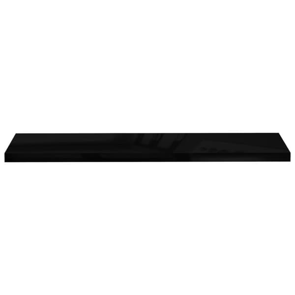 vidaXL Kelluva seinähylly korkeakiilto musta 120x23,5x3,8 cm MDF - Seinähyllyt