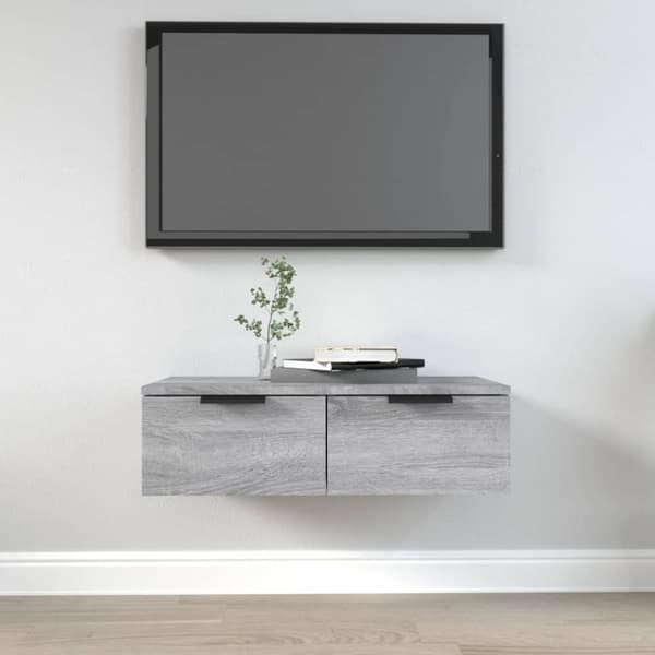 vidaXL TV-seinäkaappi harmaa Sonoma 68x30x20 cm tekninen puu -  Seinähyllyt