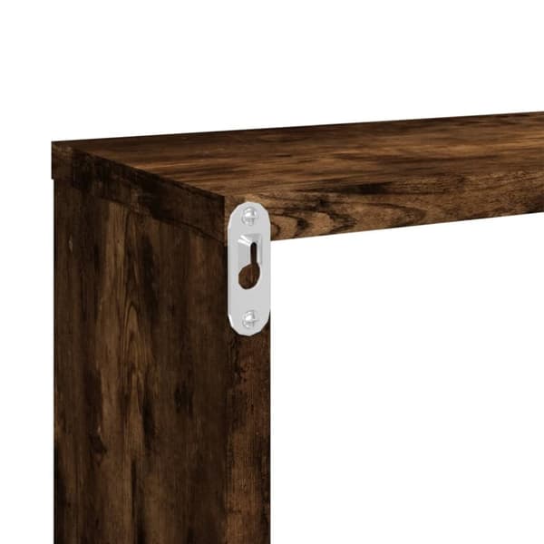 vidaXL Seinäkuutiohyllyt 4 kpl savutammi 80x15x26,5 cm tekninen puu -  Seinähyllyt
