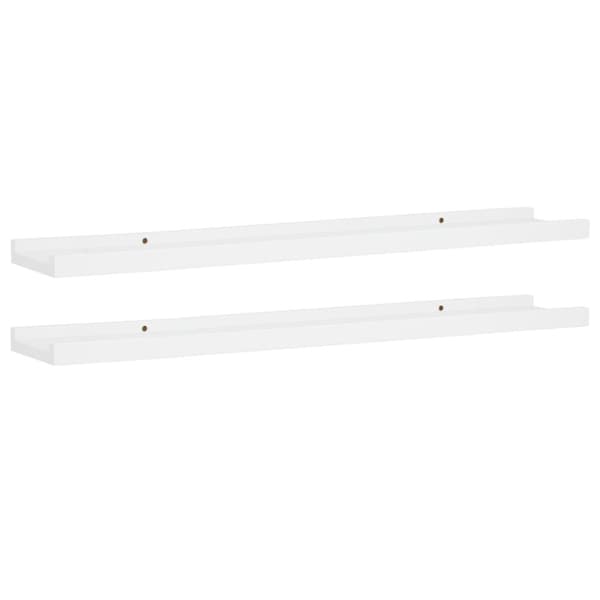 vidaXL billedhylder 2 stk. 80x9x3 cm MDF hvid -  Væghylder & smalle hylder