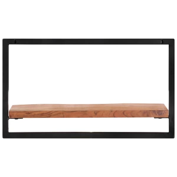 vidaXL Vägghyllor 2 st 60x25x35 cm massivt akaciaträ och stål - Vägghyllor & fönsterbrädor
