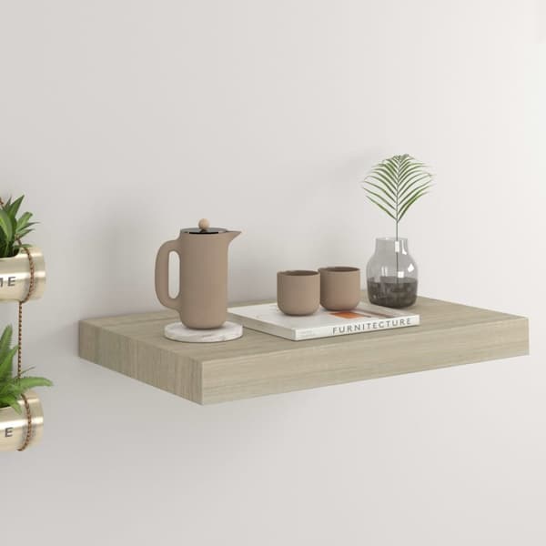 vidaXL væghylde 40x23x3,8 cm MDF egetræsfarve -  Væghylder & smalle hylder