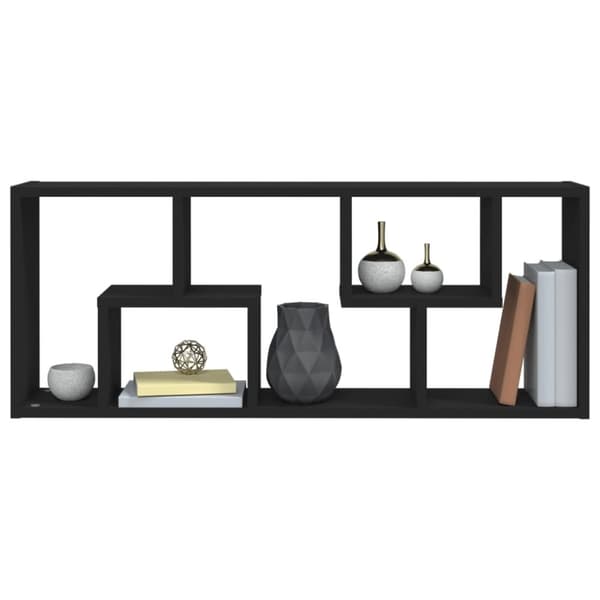 vidaXL Vägghylla svart 36x16x90 cm konstruerat trä -  Vägghyllor & fönsterbrädor