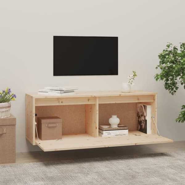 vidaXL Seinäkaappi 100x30x35 cm täysi mänty -  Seinähyllyt