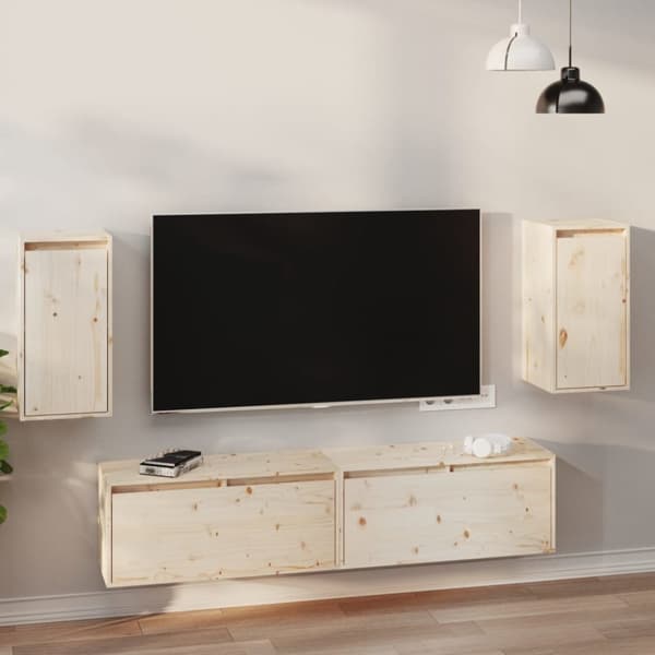 vidaXL vægskabe 2 stk. 30x30x60 cm massivt fyrretræ - Væghylder & smalle hylder