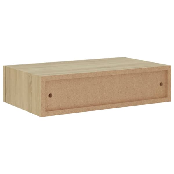 vidaXL væghylder med skuffer 2 stk. 40x23,5x10 cm MDF egetræsfarvet - Væghylder & smalle hylder