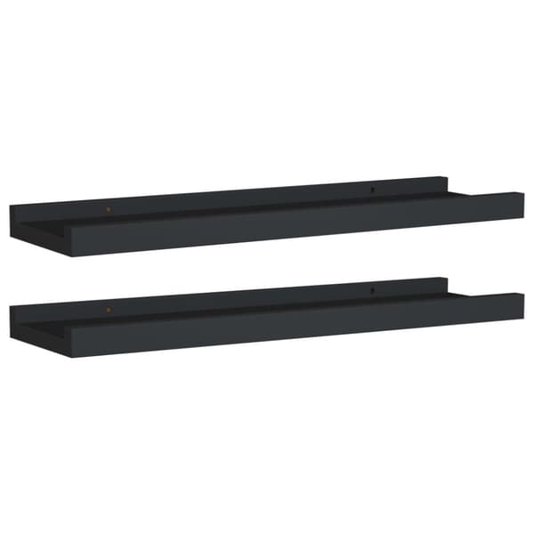 vidaXL Tauluhyllyt 2 kpl musta 40x9x3 cm MDF -  Seinähyllyt