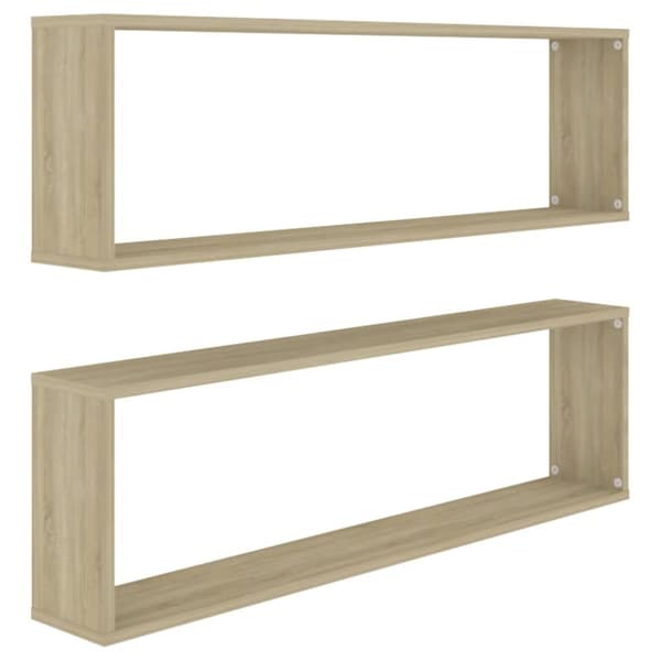 vidaXL Kuutioseinähyllyt 2 kpl Sonoma-tammi 100x15x30 cm lastulevy -  Seinähyllyt